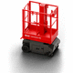 self-propelled lift platform / battery-powered / narrow-aisle / compact