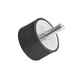 cylindrical anti-vibration mount / silicone / elastomer