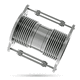 metal pipe expansion joint / round / flange / sleeve