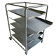 storage trolley / handling / stainless steel / plastic