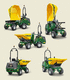 wheeled dumper / fully-electric / rear unloading / with lift-and-swivel skip