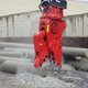 hydraulic pulverizer / vertical / concrete / for metals