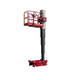 battery-powered mast boom lift / wheeled / roller / indoor/outdoor
