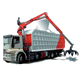 top-loader waste collection vehicle / diesel / with crane