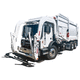 front-loading waste collection vehicle / diesel / electric