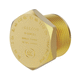 hexagonal plug / threaded / stainless steel / brass