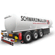 semi-tanker semi-trailer / for fuel / 3-axle / towed