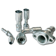 hydraulic fitting / crimp / elbow / stainless steel