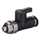 pneumatic fitting / push-in / elbow / metal
