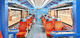 classical train seat / for intercity trains / with armrest