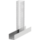 chrome steel construction profile / zinc-aluminum / zinc-plated steel / U-shaped