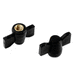 wing nut / thermoplastic / threaded / metric