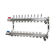 multi-channel manifold / stainless steel / for temperature control circuits / for underfloor heating