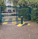 rotating gate / motorized / galvanised steel / self-supporting