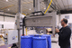 semi-automatic filling machine / drum / for plastic bottles / container