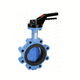 butterfly valve / lever / for water / coated