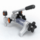 2-piston hydraulic pump / manual / hand / aluminum
