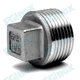 square-head plug / round / threaded / male
