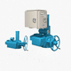 electric actuator / linear / worm gear / double-acting