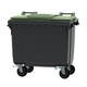 recycled plastic waste container / for recycling / industrial waste / for urban waste