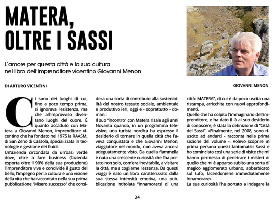 MATERA WITH ITS SASSI SEEN WITH THE EYES IN LOVE OF MR. MENON