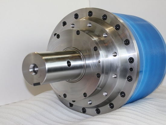 Output side of custom made centrifuge gear.