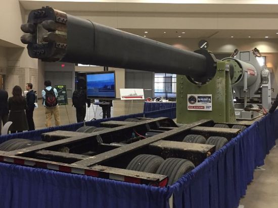 Navy's electromagnetic railgun launches projectiles up to Mach 7