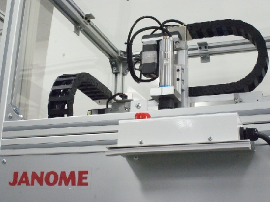 Janome's Cartesian Robot Deburs Metal Parts