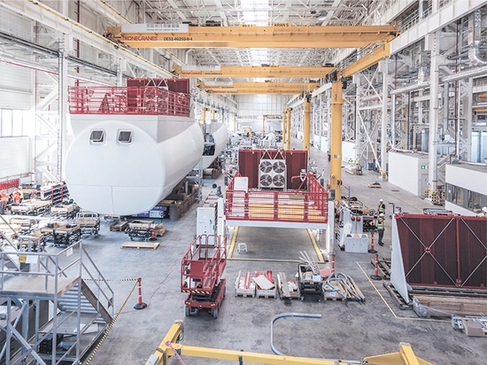 The generator is the central and heaviest component of the wind turbine nacelle.