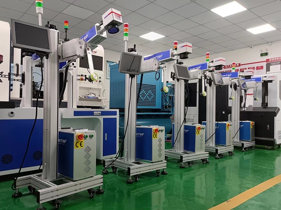 10 flying fiber laser marking machines for Moroccan customer have been installed and tested