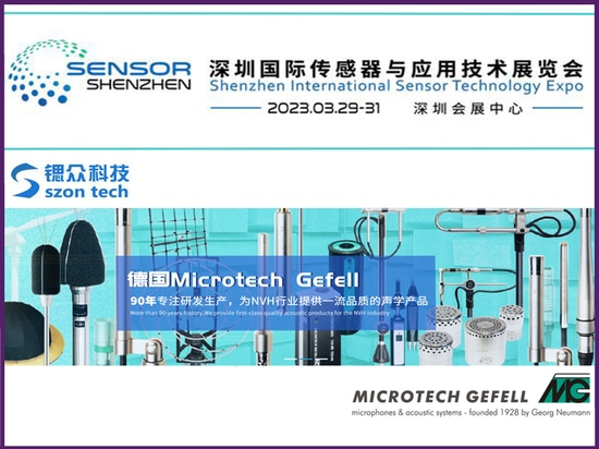 Microtech Gefell and the Shanghai Szon Mechanical & Electrical Technology Co., Ltd. at Shenzhen International Sensor Technology Exhibition 2023