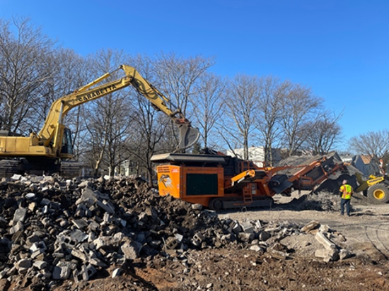 On-site recycling & reusing of demolition debris