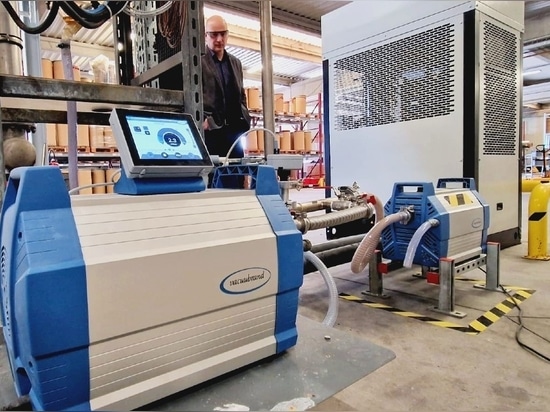 Two chemistry diaphragm pumps support the drying of silica aerogel at ENERSENS. (Image source: ENERSENS)