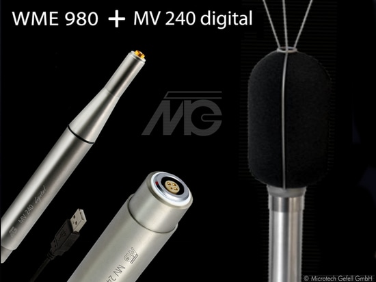 The WME 980 AM digital version with the  the 1/2" measuring microphone preamplifier MV 240 digital and USB interface