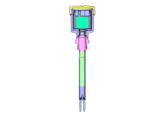 Cross-sectional of conventional Fork Liquid Level Switch