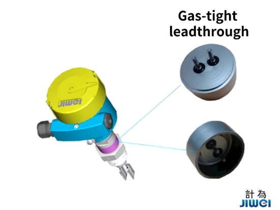 Gas-tight leadthrough welded position