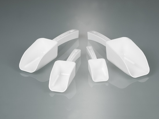 Disposable sample scoop made of PE bioplastic (Bürkle GmbH)