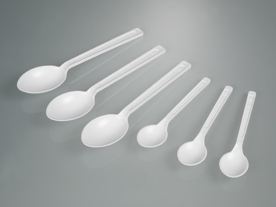 Disposable sample spoons made of PE bioplastic (Bürkle GmbH)