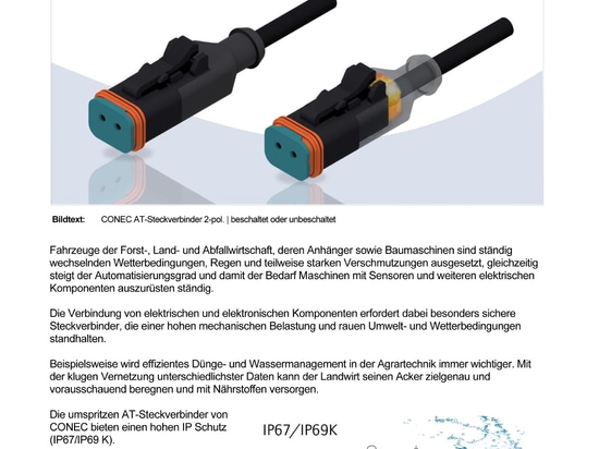 AT connectors overmoulded