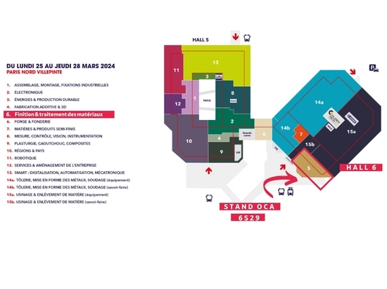 Where can you find the OCA stand at Global Industrie in Paris?