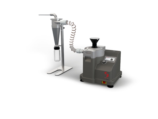 Temperature gentle fine grinding with the FRITSCH cyclones separators