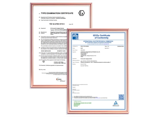 Introducing CRY8125: The First Acoustic Imager with TÜV-Certified ATEX & IECEx Certificates