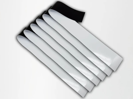 6 Pack of 1000mm x 100mm Stripes of white magnetic sheet