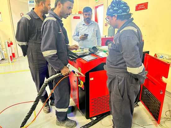 Customer in Dubai, UAE Purchases SUNTOP Handheld Laser Welding Machine And Conducts On-site Installation And Training