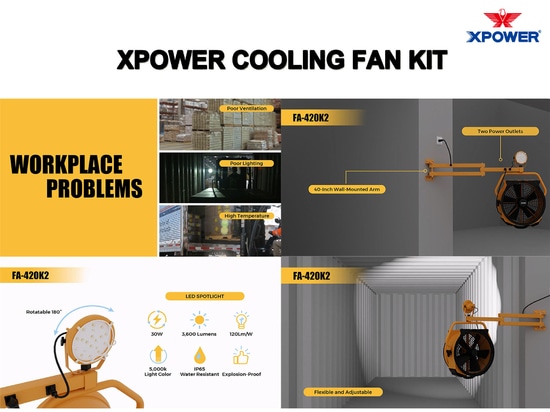 XPOWER FA-420K2: Ultimate Cooling & Lighting Solution for Busy Workspaces