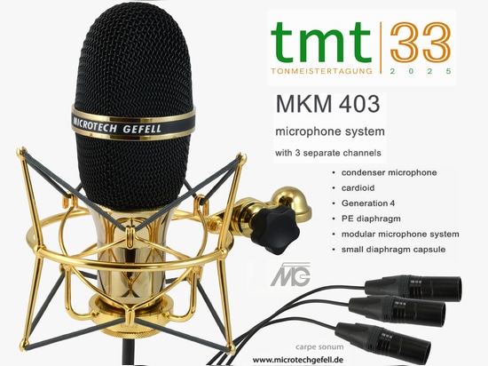 Following the  long tradition of microphone development in Gefell - The new compact MKM 403 multi-channel condenser microphone with Generation 4 capsules