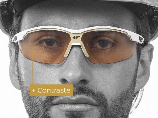 Safety glasses with CX+ filter, another version of the Cooper filter