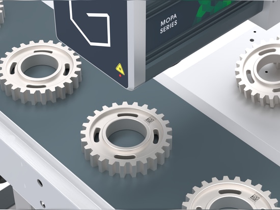 MOPA laser on a production line