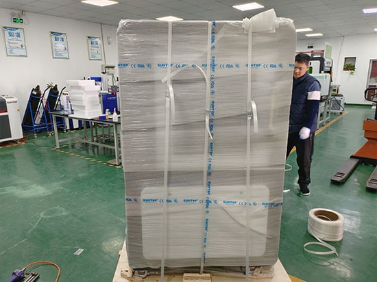 Custom UV Laser Marking Machine for Spanish Client Shipped: Featuring Dual Foot Pedals and Sliding Side Doors