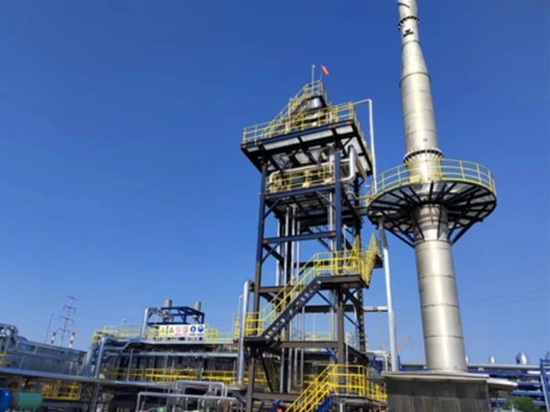 Thermal oxidizer system to treat 300,000 tons/year PO/HP Off-gas